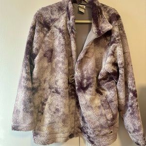 North Face XXL Purple Zip Up Fleexe